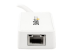 StarTech.com USB 3.0 to Gigabit Ethernet Adapter NIC w/ USB Port (White) - Vänster sida