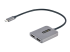 StarTech.com USB-C to Dual HDMI MST HUB, Dual HDMI 4K 60Hz, USB Type C Multi Monitor Adapter for Laptop w/ 1ft (30cm) cable, DP 1.4 Multi-Stream Transport Hub, USB Type C to 2x HDMI Ports - Höger vinkel